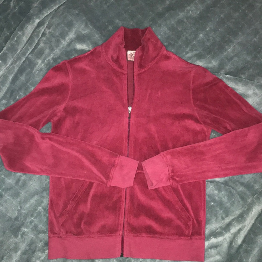 Juicy Couture Velour Zip Up,  Cranberry